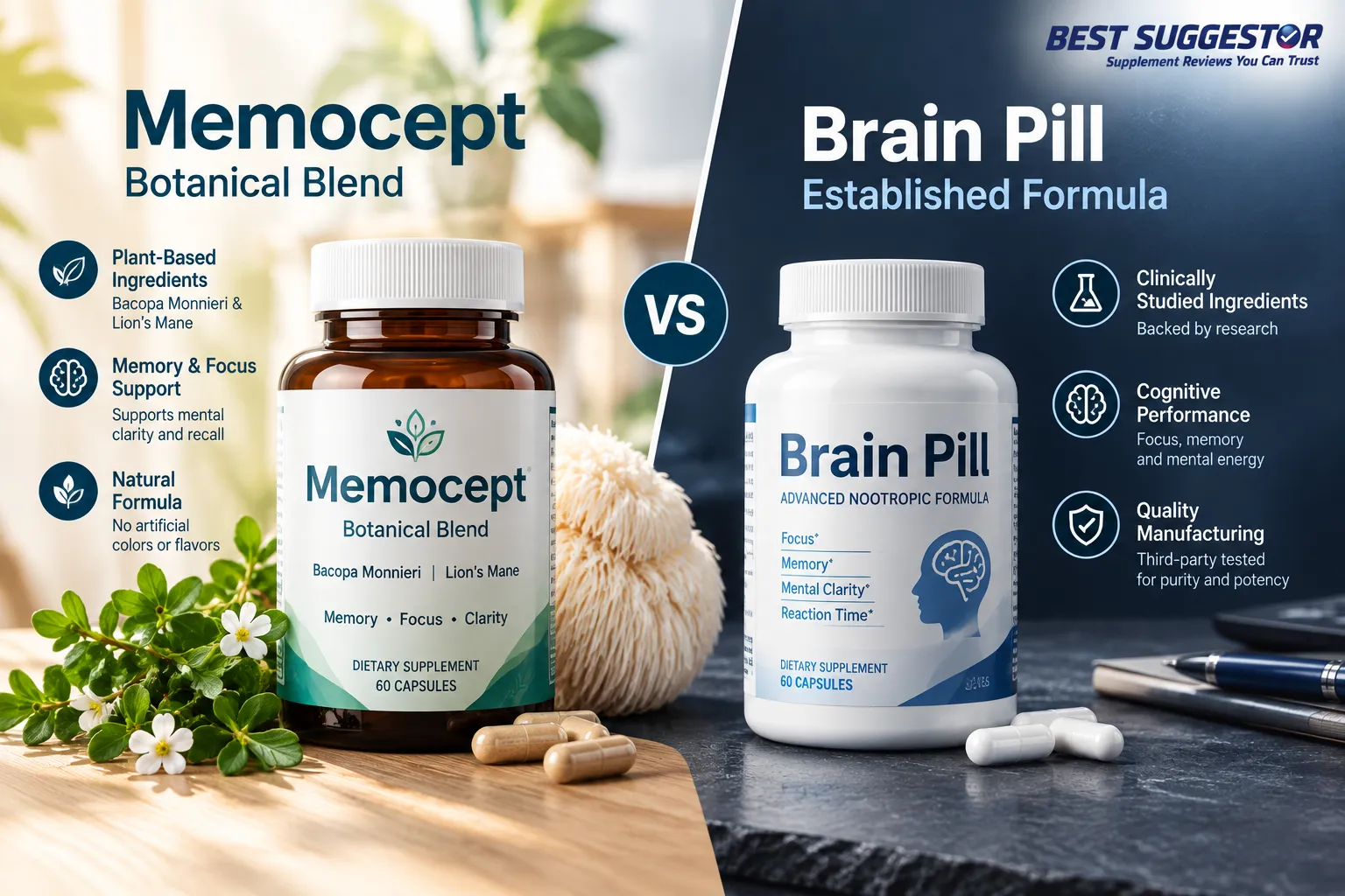 Memocept vs Brain Pill: Which Is the Better Brain Supplement?